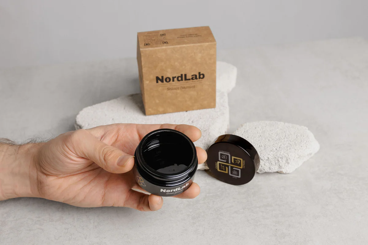 Frasco de resina de Shilajit Nordlab