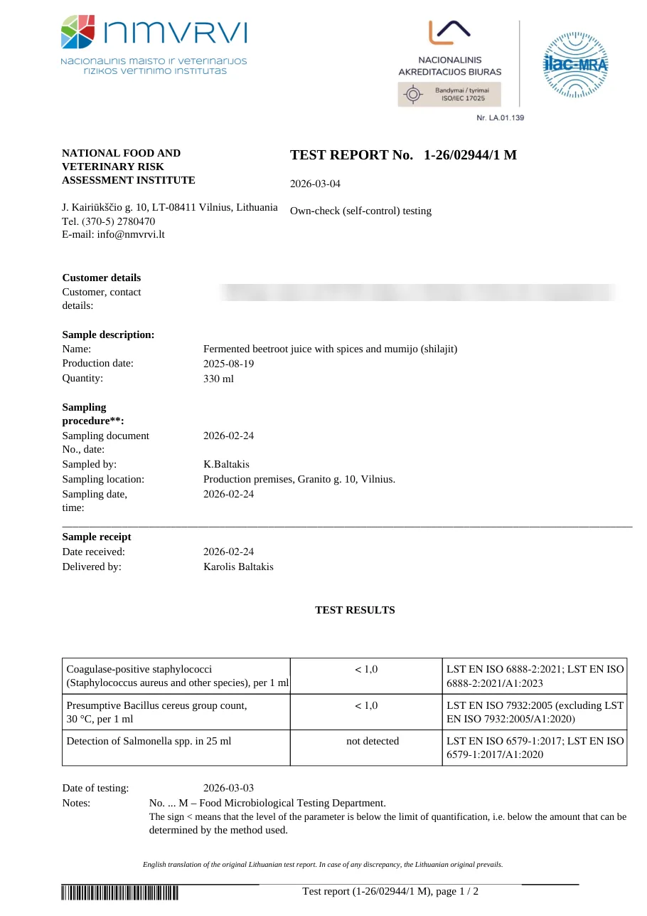 Relatório de segurança microbiológica da Guteria — NMVRVI